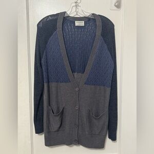 Gentle Fawn Women’s Medium Gray and Blue Knit Cardigan